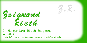 zsigmond rieth business card